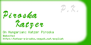 piroska katzer business card